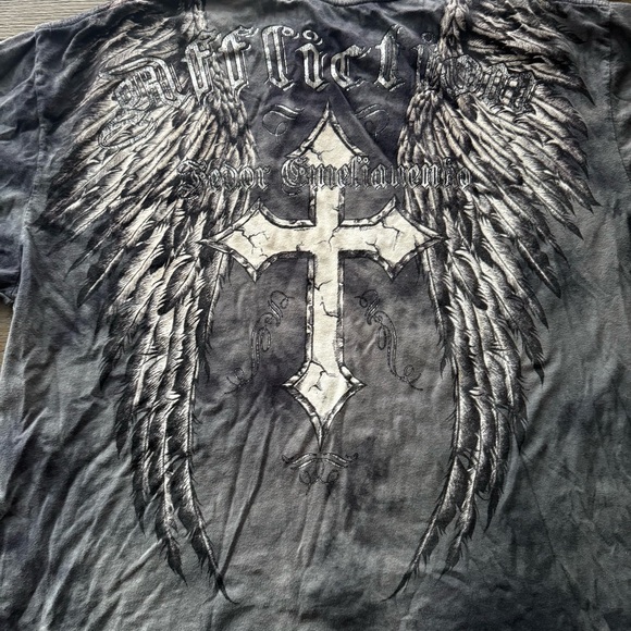 Affliction Signature series The Last Emperor y2k distressed t-shirt - Picture 4 of 7